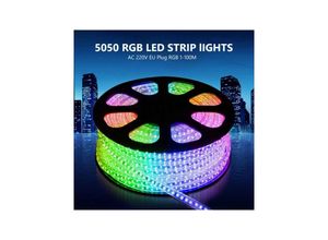 8021000007815 - Trade Shop Traesio - smd 5050 rgb led streifen spule mit 220V stecker 100 m aussen rohr