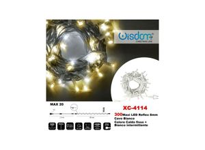 8021000013687 - Trade Shop Traesio - lichterkette 300 glühwürmchen led lichter warm fest + weiss intermittierend XC-4114