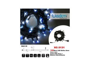 8021000013861 - Trade Shop Traesio - lichterkette 100 firefly led leuchten blau fest + weiss intermittierend XC-3131