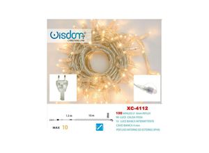 8021000013908 - Trade Shop Traesio - lichterkette 100 glühwürmchen led lichter warm fest + weiss intermittierend XC-4112