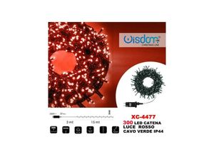 8021000014523 - Trade Shop Traesio - lichterkette 300 led glühwürmchen licht rot kabel grün IP44 XC-4477