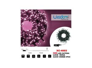 8021000014547 - Trade Shop Traesio - lichterkette 300 led glühwürmchen licht rosa kabel grün IP44 XC-4003