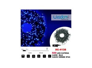 8021000014622 - Trade Shop Traesio - lichterkette 500 led glühwürmchen blau licht grün kabel IP44 XC-4138