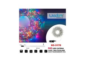 8021000014769 - Trade Shop Traesio - lichterkette 500 led glühwürmchen licht mehrfarbig transparentes kabel XC-3170 8021000014769 - Trade Shop Traesio - lichterkette 500 led glühwürmchen licht mehrfarbig transparentes kabel XC-3170
