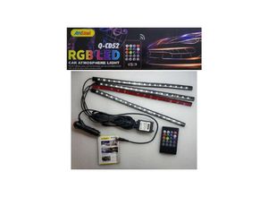 8021000016770 - Trade Shop Traesio - auto innen 12LED rgb streifen fussraum leuchten atmosphäre fernbedienung 12V Q-CD52