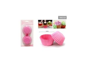 8021000037577 - Set 2 Packungen 50 Papier-Cupcake-Formen 12cm Rosa Cupcakes Muffins 56132