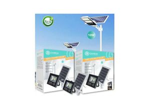 8021000044049 - Trade Shop Traesio - spotlight led-panel solar-ladung 10 w IP67 mit fernbedienung GLED-8117