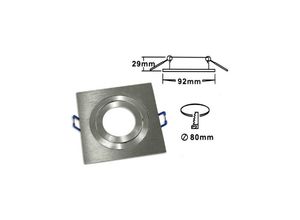 8021000054529 - Trade Shop Traesio - halter einbaustrahler GU10 quadratisch verstellbarer stahllampenfassung P3 Silber - Silber