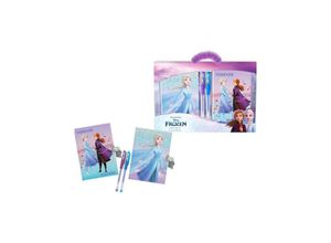 8021000091845 - Trade Shop Traesio - frozen secret diaries set mit vorhängeschloss und schlüsseln bunten glitzernden gelstiften