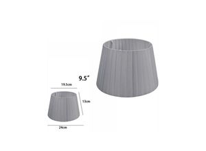 8021000101957 - Trade Shop Traesio - konischer zylinder lampenschirm moderner ersatz für lampe und wandleuchte in tnt stoff -95-Dunkelgrau - Dunkelgrau