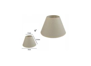 8021000102046 - Trade Shop Traesio - klassischer zylinderförmiger konischer lampenschirm ersatz für lampe und wandleuchte in tnt stoff -6-Beige - Beige