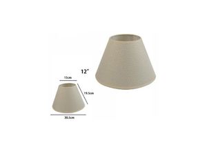 8021000102077 - KLASSISCHER ZYLINDERFÖRMIGER KONISCHER LAMPENSCHIRM ERSATZ FÜR LAMPE UND WANDLEUCHTE IN TNT STOFF -12-Beige - Beige