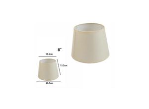 8021000102268 - Trade Shop Traesio - konischer zylinder lampenschirm ersatzhut für lampe und wandleuchte in tnt stoff -8-Beige - Beige
