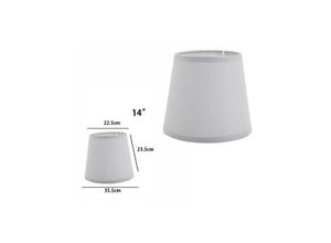 8021000102343 - Trade Shop Traesio - konischer zylinder lampenschirm ersatzhut für lampe und wandleuchte in tnt stoff -14-Grau - Grau