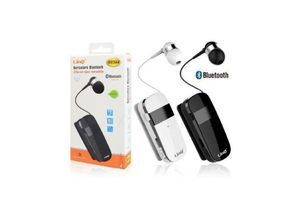 8021000103098 - Trade Shop Traesio - mono bluetooth stereo headset mit einziehbarem clip-on R8344 10 stunden akkulaufzeit