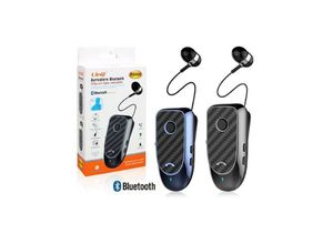 8021000103197 - Trade Shop Traesio - stereo bluetooth headset mit ansteckbarem kabel einziehbares mikrofon R9000