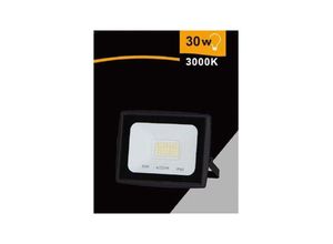 8021000107140 - Trade Shop Traesio - led-scheinwerfer 30 watt 2700LM IP65 schwarzes warmes kaltes licht natürlich EK02-30W-N Warmes Weiß - Warmes Weiß