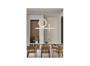 8021000107720 - Trade Shop Traesio - 80 w led pendel kronleuchter kaltes licht natürlichen kristall-effekt LP-23B Warmes Weiß - Warmes Weiß