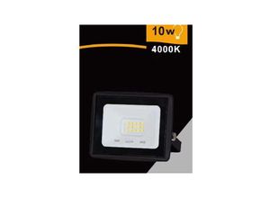 8021000108741 - Trade Shop Traesio - led-scheinwerfer 10 watt 900 lm IP65 schwarz natürliches kaltes licht warm EK02-10W-N Naturweiß - Naturweiß