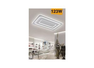 8021000111017 - Trade Shop Traesio - rechteckige led-deckenleuchte 123W 3 schatten licht bt fernbedienung C66-3C