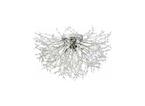 8021000111239 - Trade Shop Traesio - kronleuchter deckenlampe silber modernes kristallfeuerwerk G9 PN-13A