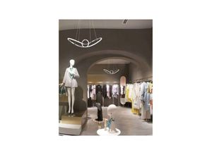 8021000111826 - Trade Shop Traesio - moderne silberne led pendel kronleuchter 38 watt licht 6500K 4000K 3000K A07 Kühles Weiß - Kühles Weiß