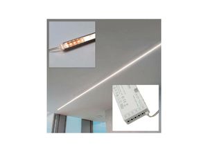 8021000115114 - Trade Shop Traesio - led leiste kit 12W aluminiumprofil stromversorgung 24W 12V licht 4000K unter wandschrank