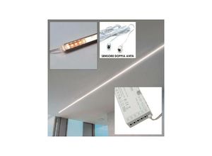8021000115152 - Trade Shop Traesio - led bar kit 12W aluminiumprofil stromversorgung 24W 12V licht 4000K doppelsensor