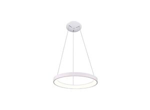 8021000117033 - Trade Shop Traesio - led pendelleuchte 60 watt cct kreisförmige hängelampe 78CM leuchtet 230V Weiß - Weiß