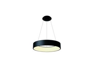 8021000117170 - Trade Shop Traesio - led lampe 30 w cct hängeleuchte kreis kronleuchter modern diffuses licht 230V 40 cm Schwarz - Schwarz