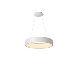 8021000117248 - Trade Shop Traesio - led hängelampe 60W cct hängeleuchte kreis kronleuchter modernes licht 230V 80CM Weiß - Weiß