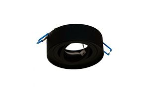 8021000118443 - Trade Shop Traesio - runde verstellbare spotlight halterung aussen 85MM licht led lampen GU10 GU53 Schwarz - Schwarz