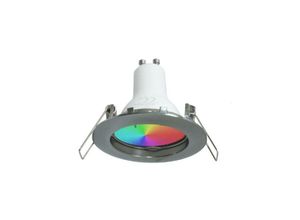 8021000118528 - Trade Shop Traesio - led-einbaustrahler 6 w 6CM rund RGB+3000K rgbw GU10 farbige lichteffekte 230V Silber - Silber