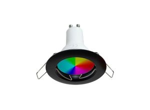 8021000118542 - Trade Shop Traesio - led-einbaustrahler 6 w 6CM rund RGB+3000K rgbw GU10 farbige lichteffekte 230V Schwarz - Schwarz