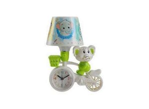 8021000119853 - Trade Shop Traesio - led schreibtischlampe mit uhr für schlafzimmer elefant auf fahrrad