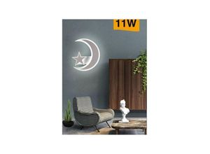 8021000204023 - Trade Shop Traesio - led stern und mond wandleuchte modern 11W dreifarbiges licht E47-3C