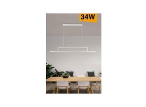 8021000204153 - Trade Shop Traesio - 34W led pendel kronleuchter linear horizontal licht 3000K 6500K 4000K B66-B Warmes Weiß - Warmes Weiß