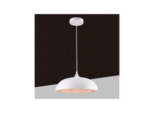 8021000204733 - Trade Shop Traesio - E27 eisen deckenhänger lampe schirm modern elegant weiss B90