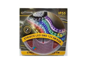 8021000205990 - Trade Shop Traesio - smd rgb led streifen 5050 60D 12V 7W M IP55 spule 5 meter 5050-D-RGB