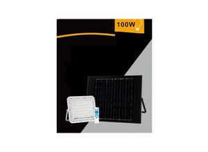 8021000207222 - Trade Shop Traesio - solar panel strahler 100 w kaltes licht 6500K IP65 fernbedienung S12A-100W