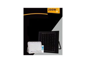 8021000207239 - Trade Shop Traesio - solar panel strahler 200 w kaltes licht 6500K IP65 fernbedienung S12A-200W