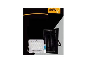 8021000207253 - Trade Shop Traesio - spotlight solar panel 50 watt kaltes licht 6500K IP65 fernbedienung S12A-50W