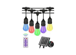 8021000217351 - Solar Garten Lichterkette 10 M 10 Glühbirnen Rgb Licht Mz-Lxy