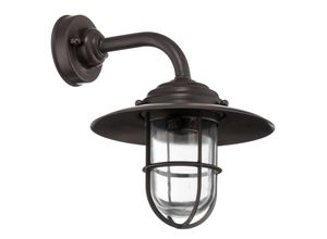 8021035016394 - Moretti Luce Außenwandlampe Chalet Gitter Messing brüniert klar