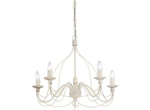 8021696005881 - Corte - 5 Licht Kronleuchter Antik Weiß Finish E14 - Ideal Lux