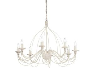 8021696005898 - Corte - 8 Light Chandelier Antique White Finish E14 - Ideal Lux