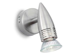 8021696009377 - Alfa - 1 Licht Innenverstellbarer Wandstrahler Nickel GU10 - Ideal Lux