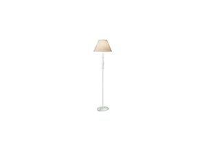 8021696022987 - Provence - 1 Light Wood Stehleuchte Weiß mit Beige Shade E27 - Ideal Lux