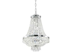 8021696033532 - Caesar - 6 Light Crystal Chandelier Chrome Finish G9 - Ideal Lux