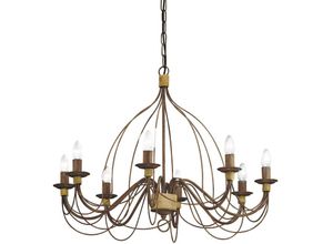 8021696057194 - Corte - 8 Light Chandelier Rust Brown Finish E14 - Ideal Lux